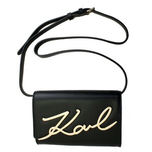 カールラガーフェルド KARL LAGERFELD ショルダーバッグ ベルトバッグ クラッチバッグ K/Signature ブラック レザー 201W3102