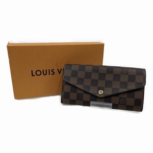 □□ LOUIS VUITTON ルイヴィトン ポルトフォイユ・サラ イニシャル有（H.K） N60114 ローズバレリーヌ やや傷や汚れあり