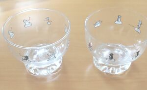 くまのバンクー ガラス器 かき氷器 デザートカップ ペアグラス グラス