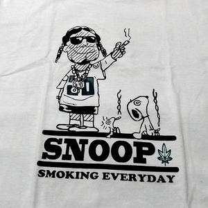 送込【SNOOP(Y) DOG(G)】スヌープドッグ / ホワイト★選べる5サイズ/S M L XL 2XL/ヘビーウェイト 5.6オンス