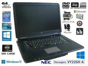 □■ NEC Versapro VY22GX-A core i3-M350 2.27GHz SSD128GB 4096MB Windows11(22H2) ■□