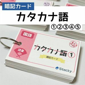 中学受験 国語（語彙）カタカナ語 暗記カード5冊【KG010】 