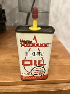 【送料無料】ビンテージ ハンディオイル缶 Master MECHANIC HOUSEHOLD OIL ガレージ hotrod 1950's 1960’s アメリカンvintage