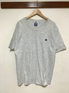 ぬ1137 Champion チャンピオン 半袖Tシャツ L 霜降りグレー ロゴ刺繍 コスタリカ製