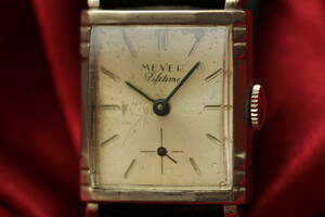 ☆Meyer Lifetime 手巻き 時計 腕時計 ヴィンテージ 動作品 スイス シルバー スモセコ