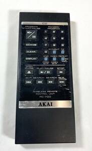 【全ボタン赤外線発行確認済】AKAI アカイ RC-700 CD-A70等対応 CDプレーヤー用リモコン