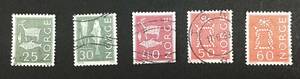 ノルウェーの切手 Local Motifsシリーズ 1967.12.1発行　５種