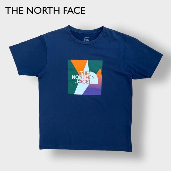 【THE NORTH FACE】ボックスロゴ プリント Tシャツ バッグロゴ ハーフドーム L アウトドア ノースフェイス 古着