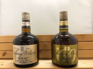 SUNTORY WHISKY ROYAL２本セット ダンピーボトル 60 サントリー ウイスキー ローヤル 特級 丸瓶 未開封 古酒 760ml 43% 