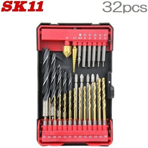 SK11 ビットセット 32Pcs SCS-107 インパクトドリル ドリルビットセット ドライバービットセット 工具セット ツールセット