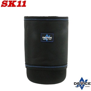 SK11 ビスカップ 型底 DVC-S16 釘袋 腰袋 電工袋 ツールケース パーツケース 大工道具 おしゃれ 黒 ブラック