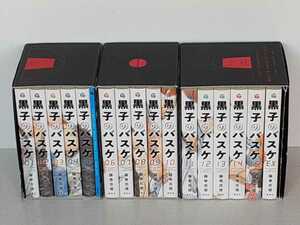 [全巻初版] 黒子のバスケ 全15巻+EX1巻 全巻 文庫判再編集版 BOX(1-3)セット 藤巻忠俊 ジャンププレミアムBOX クリアスタンド欠品　