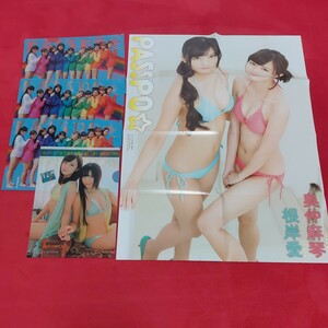 [074]　PASSPO 雑誌付録　クリアファイル　ポスター　まとめ売りセット　根岸愛 奥仲麻琴　アイドル　グッズ