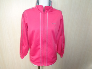 b364◆NIKE DRI-FIT PDK トラックジャケット◆ナイキ Women's Sサイズ ピンク色 ポリ素材 ジャージ ジップアップ スポーツウェア 5F