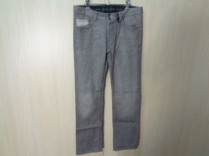 b115◆ZARA MAN gold label グレージーンズ◆ザラマン eur38 usa/mex30 モロッコ製 ボタンフライ ストレッチ入 ストレート デニムパンツ 5F