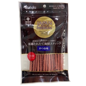 アスク ジャパンプレミアム 極細とれたて海鮮スティック かつお味 60g ジャーキー アレルギー ペット 犬 おやつ 国産