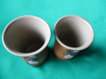 笠間焼　須藤茂夫　夫婦 ペア 湯呑　２客セット　共箱　栞　未使用品_画像5