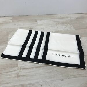 送料185円 Pierre Balmain ピエールバルマン シルク スカーフ 大判 ストール[N2737]