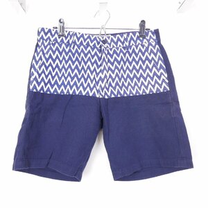 STILL GOOD stay rugdo men's bottoms linen short pants pattern switch shorts short bread NAVY XS