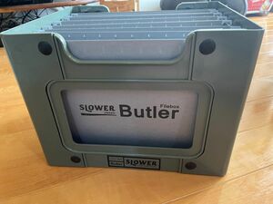 SLOWER スロウワー ファイルボックス Butler バトラー [ファイルホルダー10枚付き] グレー 中　オリーブ中　セット