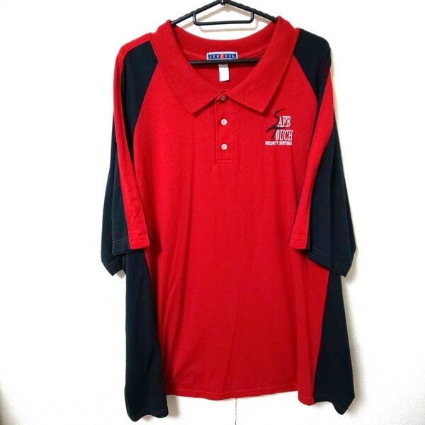 JERZEES 2XL 半袖 ポロシャツ 3L 大きいサイズ 赤 トップス 半袖ポロシャツ XXL ビッグサイズ 古着 ジャージーズ