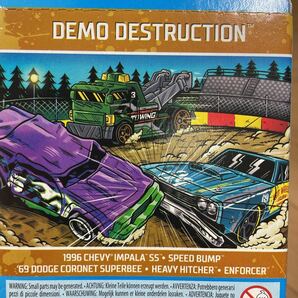 Hot Wheels 5pack DEMO DESTRUCTION 1966 IMPALA SS SPEED BUMP DODGE CORONET HAEVY HITCHER ENFORCER インパラ スピードバンプの画像2