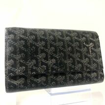 ■超希少■GOYARD ゴヤール　ヘリンボーン柄　三つ折り長財布　ゴヤルディン素材　フランス製　刻印あり_画像1