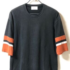 STUDIOUS ステュディオス 五分袖 ビッグシルエットTシャツ ブラック コットン