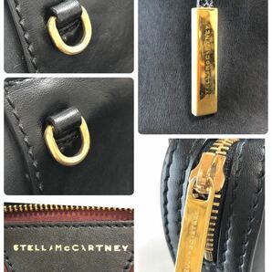 ■美品■STELLA McCARTNEY ステラマッカートニー  トートバッグ 合皮 ブラック×マルチカラー イタリア製 ゴールド金具の画像9