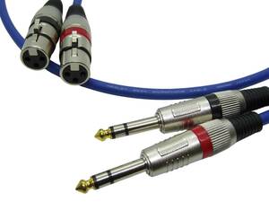 XLR( женский )-TRS фоно кабель 2 шт 1 комплект 3.0m | кабель :MOGAMI Moga mi2534 | штекер : generic