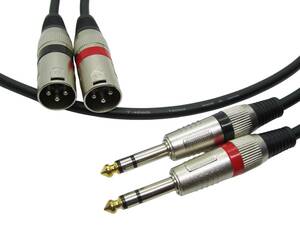 XLR( мужской )-TRS фоно кабель 2 шт 1 комплект 2.5m | кабель :.. электрический провод T-4E6S | штекер : generic