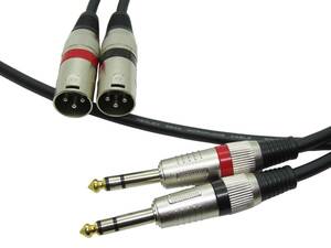 XLR( мужской )-TRS фоно кабель 2 шт 1 комплект 2.5m | кабель :MOGAMI Moga mi2549 | штекер : generic
