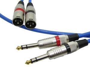 XLR( мужской )-TRS фоно кабель 2 шт 1 комплект 2.5m | кабель :CANARE Canare L-4E6S | штекер : generic