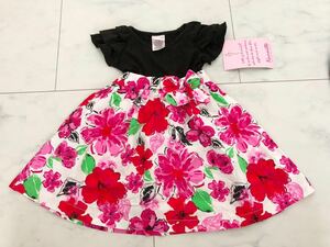  new goods imported car dress One-piece 3T. flower wedding outing 80 90
