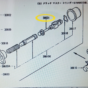 フェアレディZ s130 前期 後期クラッチマスター構成部品 プッシュロッド 5/8 ナブコ ターボ 2800 L20 純正部品の画像2