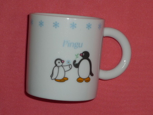  ultra rare! Kawai i! PINGU Pingu & pin ga ceramics made mug *