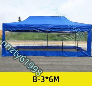  iron frame 4 surface transparent cloth tent outdoors 4ps.@ pair folding sun shade storage type Canopy 4 corner Event festival umbrella tarp tent B-3*6M