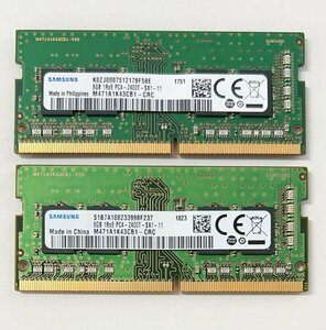 ★送料無料★SAMSUNG 1Rx8 PC4-2400T 8GB×2 計16GB ノート用メモリ★動作品★ML30