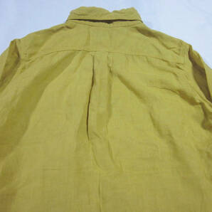 送料無料!! OMNIGOD オムニゴッド ドミンゴ NO-56ー097X リネンキャンバス 麻100% 8分袖 カラー ワークシャツ 3 カラシ 日本製の画像7