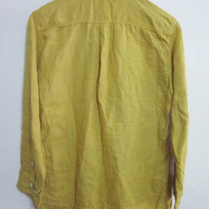 送料無料!! OMNIGOD オムニゴッド ドミンゴ NO-56ー097X リネンキャンバス 麻100% 8分袖 カラー ワークシャツ 3 カラシ 日本製の画像3