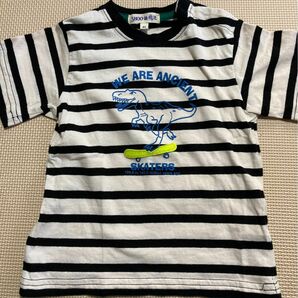 ボーダーTシャツ　恐竜Tシャツ　半袖Tシャツ・トップス　90サイズ