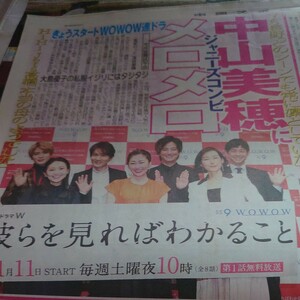 2020/01/11 中日スポーツ 髙橋優斗 長野博 大島優子 中山美穂 木村多江 上地雄輔