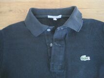 送料無料　８０年代　８０ｓ　オールドラコステ　ポロシャツ　黒　レディース　サイズ２　S～M　ヴィンテージ_画像2