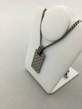 GUCCI　グッチ　シェリーライン　ディアマンテ　スクエア　ネックレス　シルバー　アクセサリー　925【C015933】_画像2