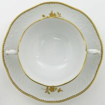 マイセン カップ＆ソーサー■金色の花 スープC&S 2客セット エンボス ゴールド 金彩 Meissen 3_画像5