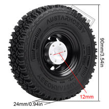 (即決) INJORA 金属 1.55 ビードロックリム & ラバーホイールタイヤ 90*24 ミリメートル RC のクローラ車 D90 TF2 タミヤ CC01 LC70 MS_画像4