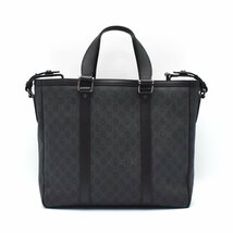 GUCCI グッチ トートバッグ ショルダーバッグ GG柄 ブラック 黒 353393 493075 [H205854]_画像2