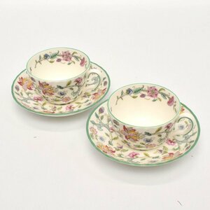 【美品】MINTON ミントン ハドンホール カップ&amp;ソーサー ペア 英国製 [S206035]