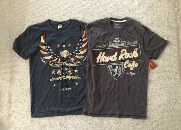 アメリカ ラスベガス ハードロックカフェ Tシャツ 2枚　ハーレーダビッドソン