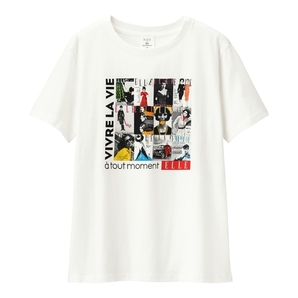 GU ELLE コラボTシャツ　グラフィックT(半袖)　XLサイズ　オフホワイト 綿100％